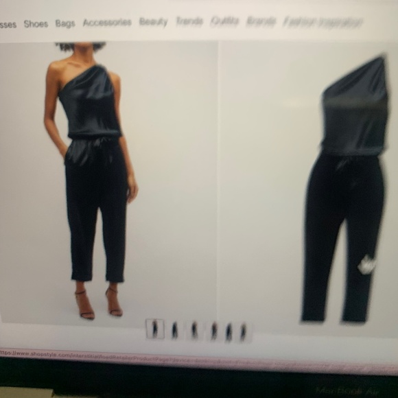 CAMI NYC Cian Stretch Silk Asymmetric Jumpsuit - Picture 1 of 5